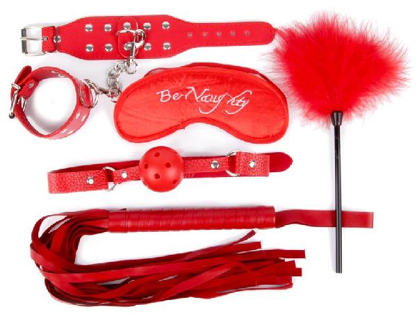 Набор красных БДСМ-аксессуаров из 5 предметов от Bior toys