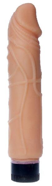 Телесный вибратор-реалистик Real Skin - 22 см. от Boys of Toys