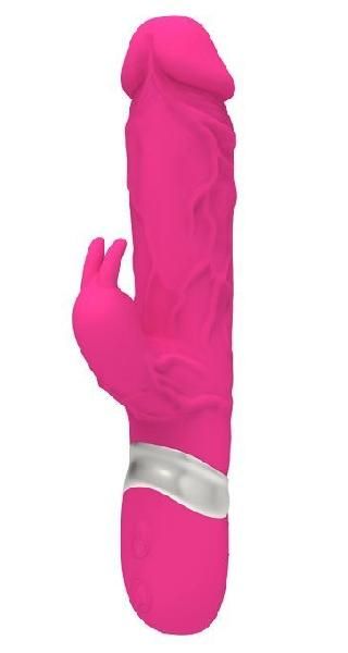Розовый реалистичный вибратор-кролик - 23 см. от Devi
