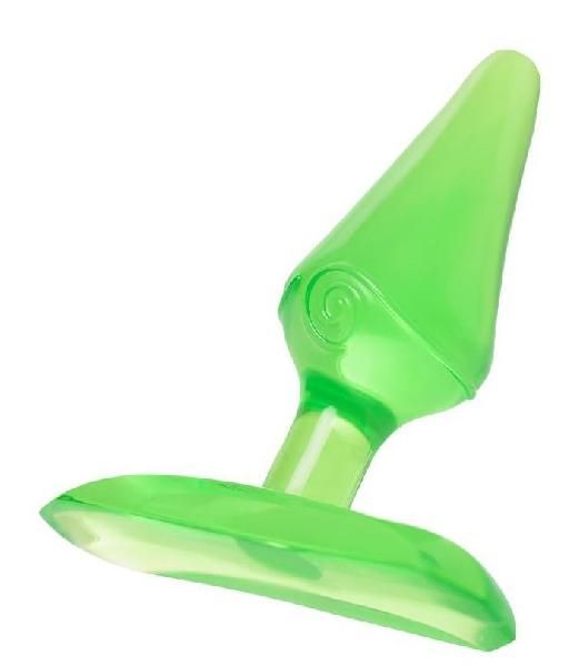 Зеленая анальная втулка с ограничителем - 6,5 см. от ToyFa