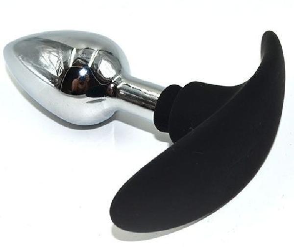 Серебристая пробка-елочка для ношения из нержавеющей стали с силиконовым ограничителем - 9,5 см.  от Kanikule