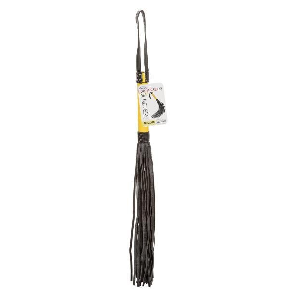 Черная плеть с желтой рукоятью Boundless Flogger - 69,25 см. от California Exotic Novelties