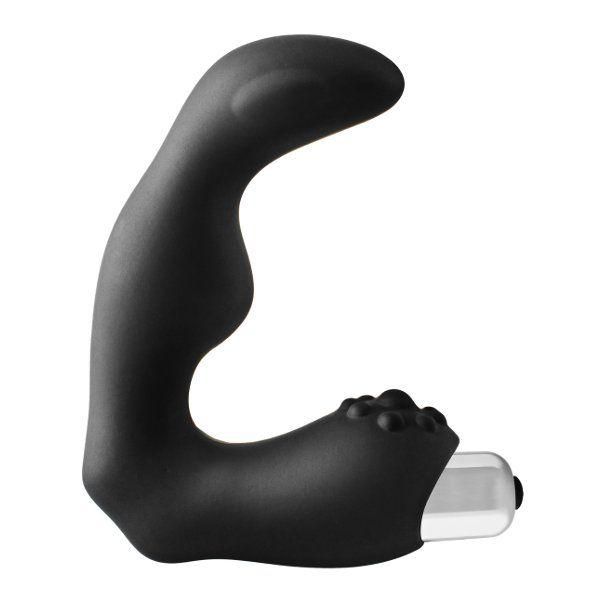 Черный вибромассажер простаты FantASStic Vibrating Prostate Massager - 11,3 см. от Dream Toys