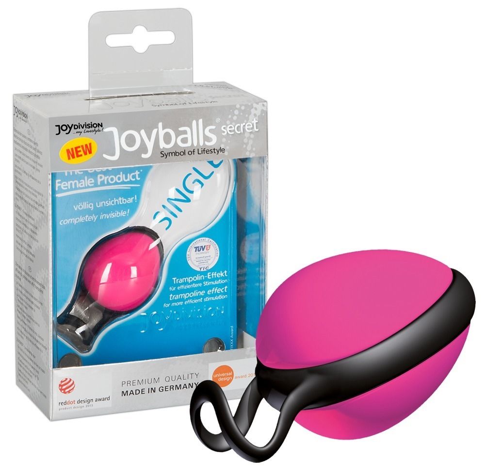Розовый вагинальный шарик со смещенным центром тяжести Joyballs Secret от Joy Division