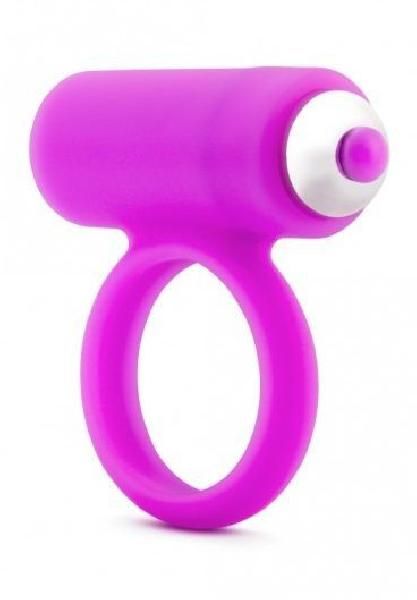 Лиловое эрекционное кольцо с вибрацией от Pink Vibe