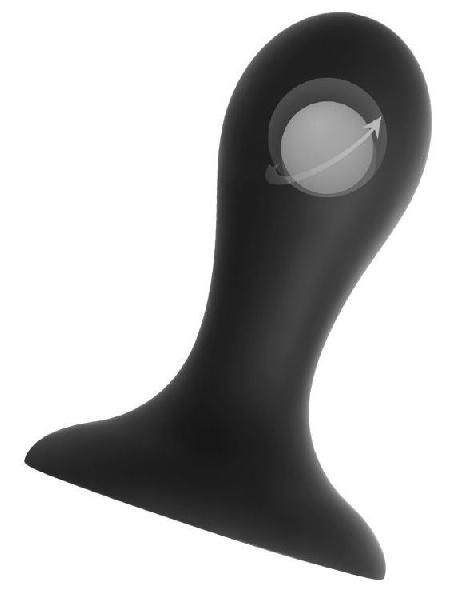 Черная анальная втулка Hidro S - 8,5 см. от Erotist