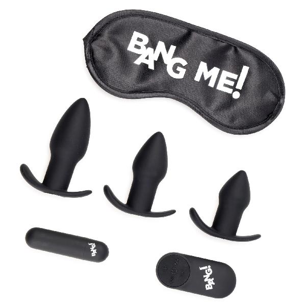 Набор для анальной стимуляции 28X Backdoor Adventure Remote Control 3 Piece Butt Plug Vibe Kit от XR Brands