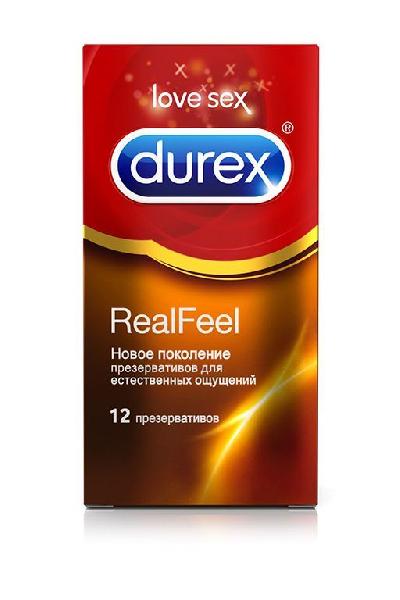 Презервативы Durex RealFeel для естественных ощущений - 12 шт. от Durex