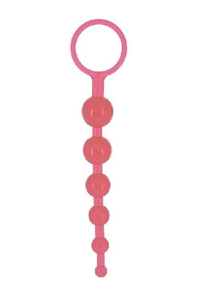 Розовая анальная цепочка DRAGONZ TALE ANAL - 20 см. от Seven Creations