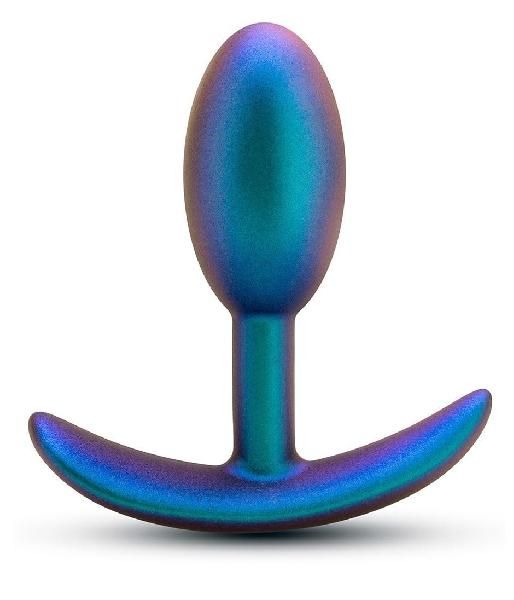 Синяя анальная пробка со смещенным центром тяжести The Nebula Plug - 9 см. от Blush Novelties
