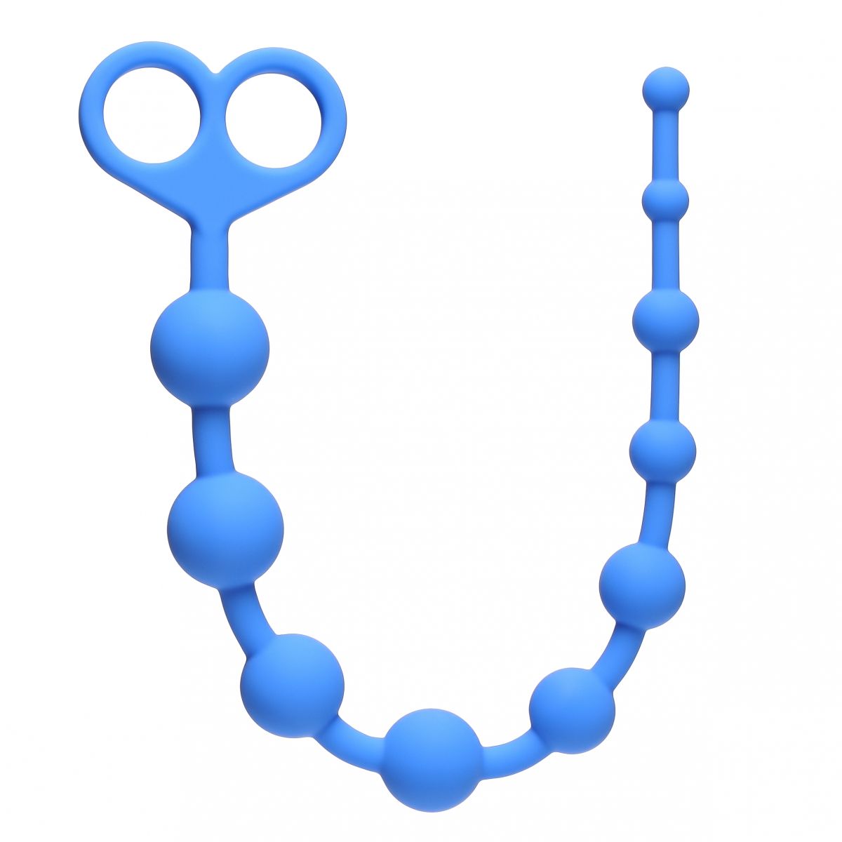 Голубая анальная цепочка Orgasm Beads - 33,5 см. от Lola toys