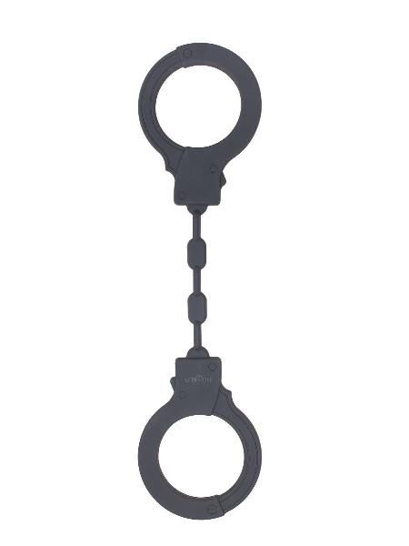 Темно-серые силиконовые наручники от Le Frivole