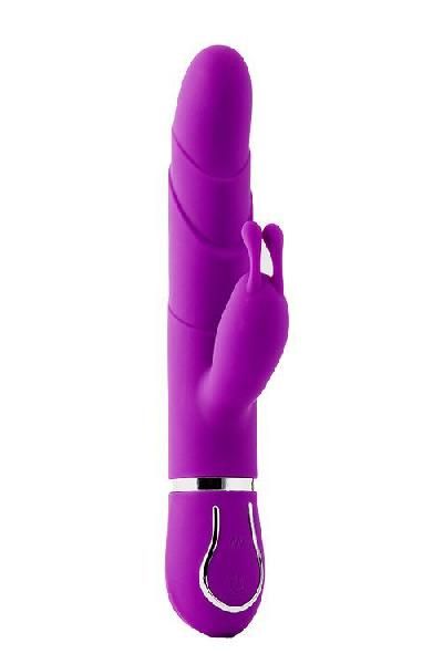 Фиолетовый вибратор-кролик FLORAL FANTASY с ушками - 22 см. от Dream Toys