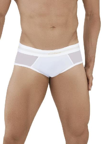 Белые мужские трусы-тонги с сетчатыми вставками Berna Thong от Clever Masculine Underwear