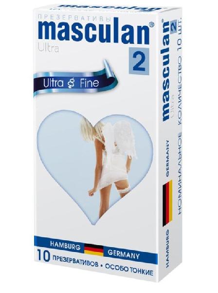 Ультратонкие презервативы Masculan Ultra 2 Fine с обильной смазкой - 10 шт. от Masculan
