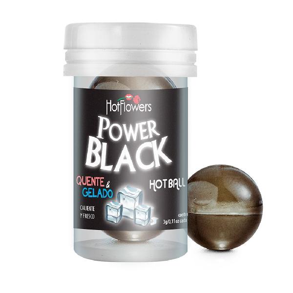 Интимный гель Power Black Hot Ball с охлаждающе-разогревающим эффектом (2 шарика по 3 гр.) от HotFlowers