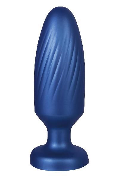 Синяя анальная пробка 4 Inch Silicone Anal Plug - 12 см. от NMC
