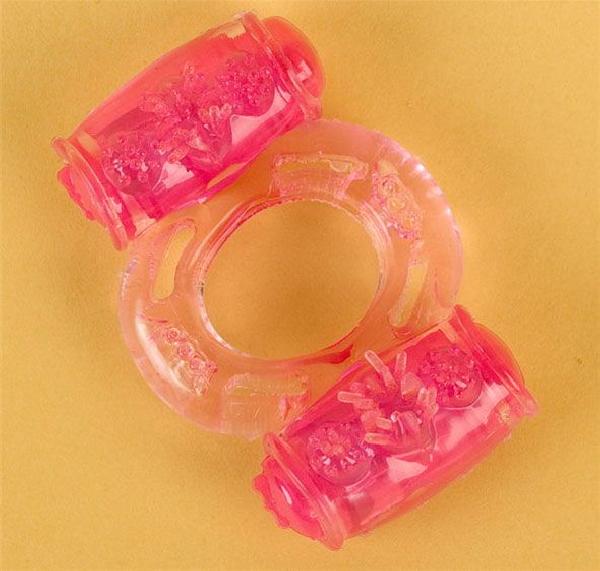 Розовое виброкольцо с двумя батарейками от ToyFa