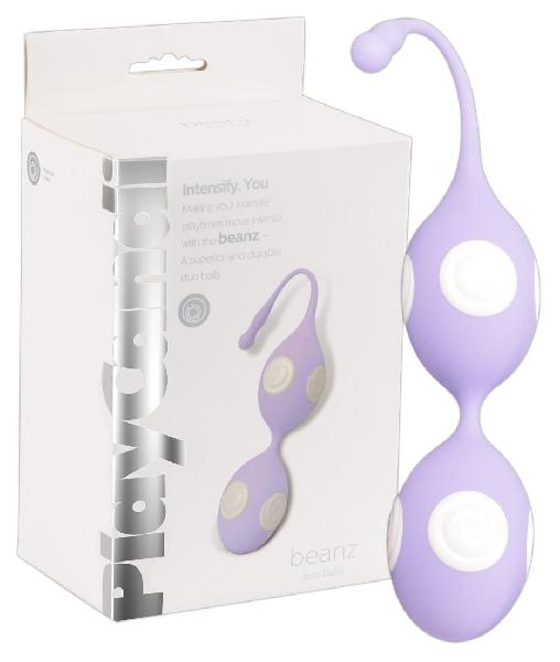 Фиолетово-белые вагинальные шарики Play Candy Beanz  от Seven Creations