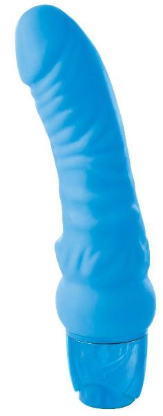 Голубой вибромассажер Classix Mr. Right Vibrator - 18,4 см. от Pipedream