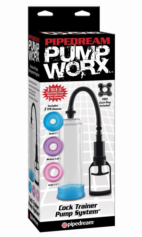 Вакуумная помпа Pump Worx Cock Trainer Pump System с цветными вставками от Pipedream