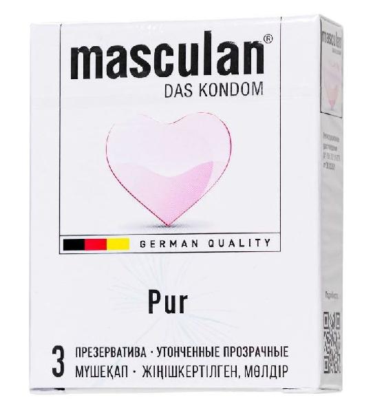 Супертонкие презервативы Masculan Pur - 3 шт. от Masculan
