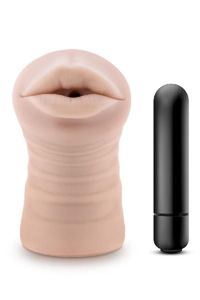 Телесный мастурбатор-ротик Nicole Vibrating Masturbator от Blush Novelties