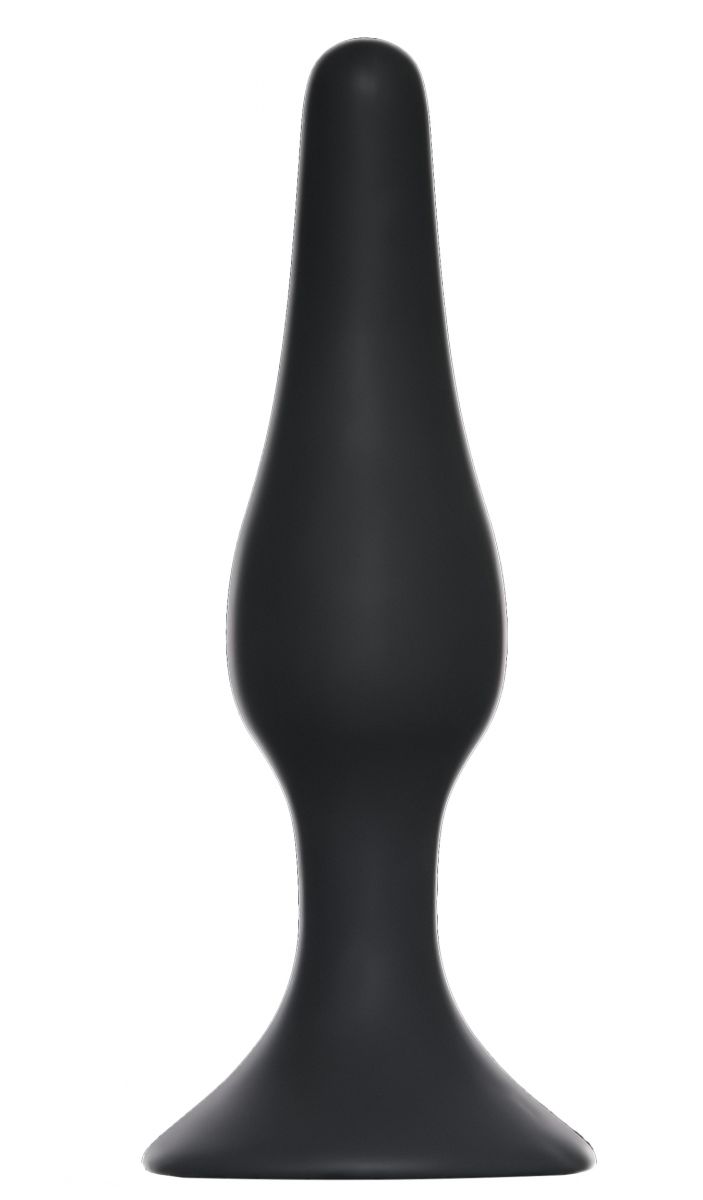Чёрная анальная пробка Slim Anal Plug Large - 12,5 см. от Lola toys