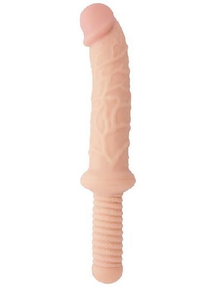 Реалистичный фаллоимитатор с ручкой BIGSTUFF DONG WITH HANDLE - 37 см. от Dream Toys