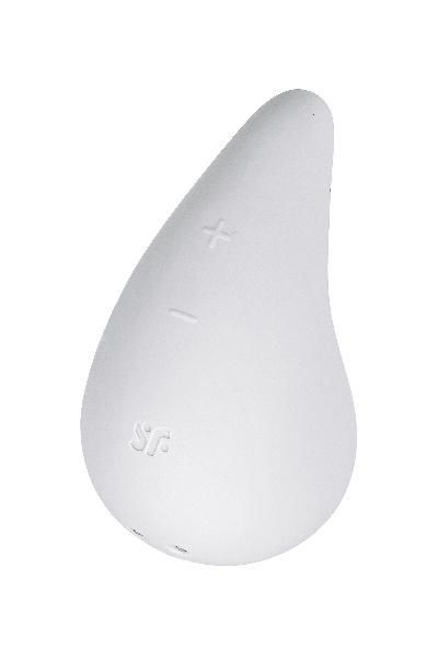 Белый вибромассажер в форме капли Dew Drop от Satisfyer