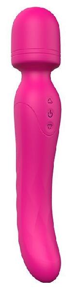 Ярко-розовый жезловый вибратор Heating Bodywand с нагревом - 23,2 см. от Dream Toys