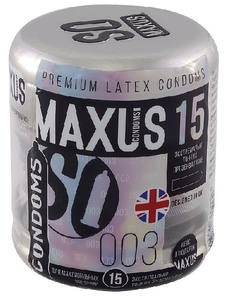 Экстремально тонкие презервативы MAXUS Extreme Thin - 15 шт. от Maxus