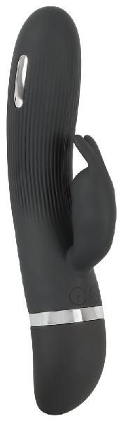 Черный вибратор-кролик с электростимуляцией E-Stim Rabbit Vibrator - 19,3 см. от Orion