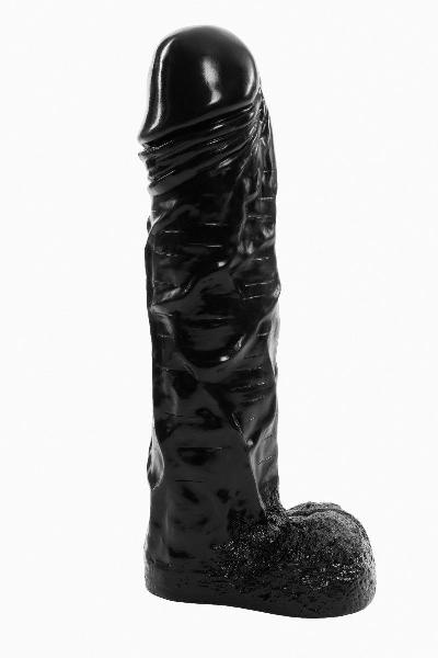 Черный реалистичный фаллоимитатор-гигант - 55 см. от Сумерки богов