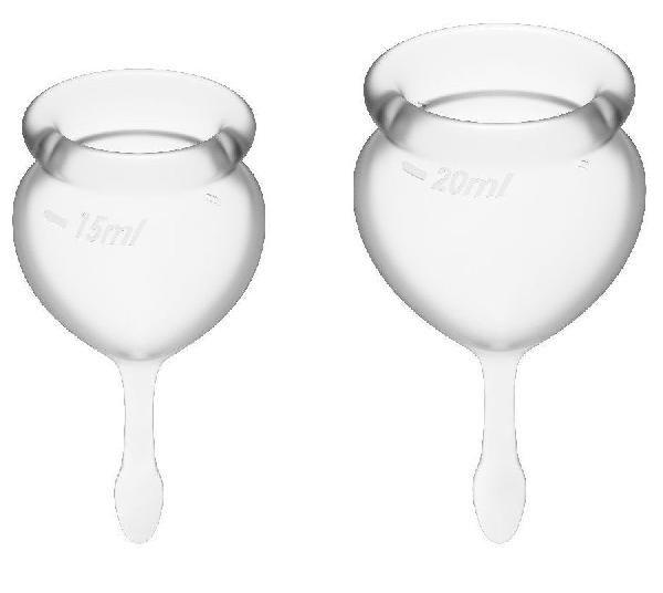 Набор прозрачных менструальных чаш Feel good Menstrual Cup от Satisfyer