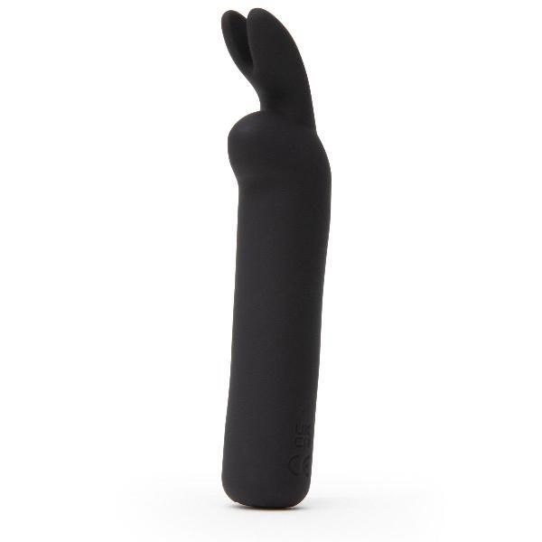 Черная вибропуля с ушками Rechargeable Rabbit Ears Bullet Vibrator от Happy Rabbit