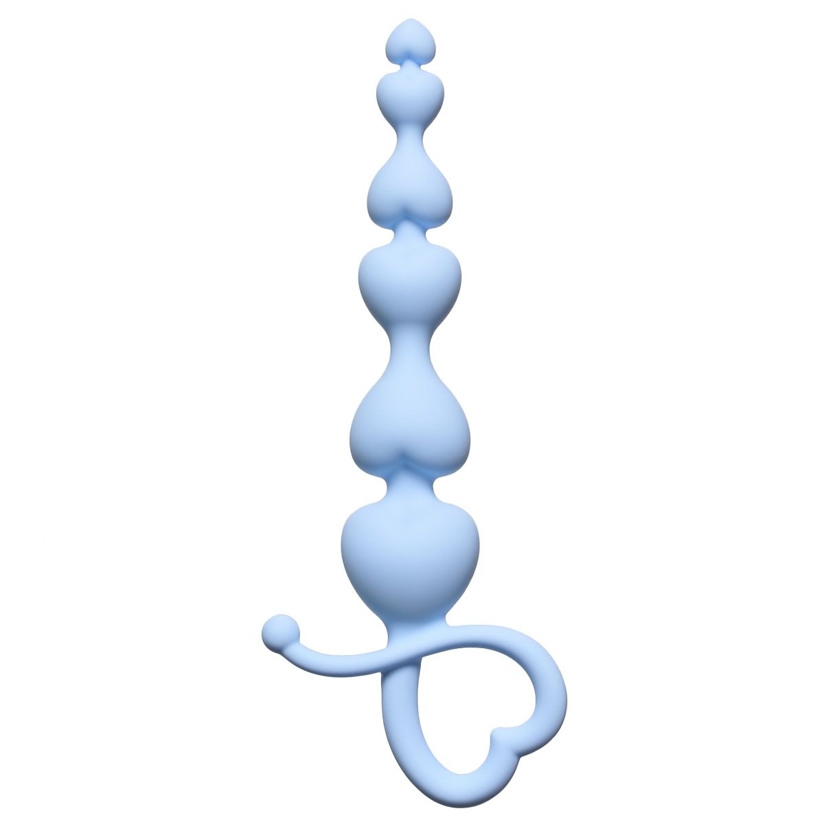 Голубая анальная цепочка Begginers Beads - 18 см. от Lola toys