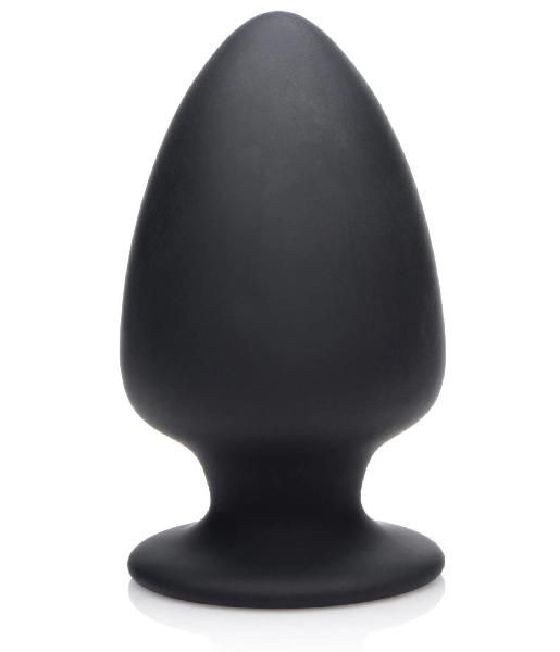 Черная мягкая анальная пробка Squeezable Large Anal Plug - 13,2 см. от XR Brands
