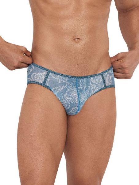 Серые трусы-джоки с цветочым принтом Avalon Jockstrap от Clever Masculine Underwear