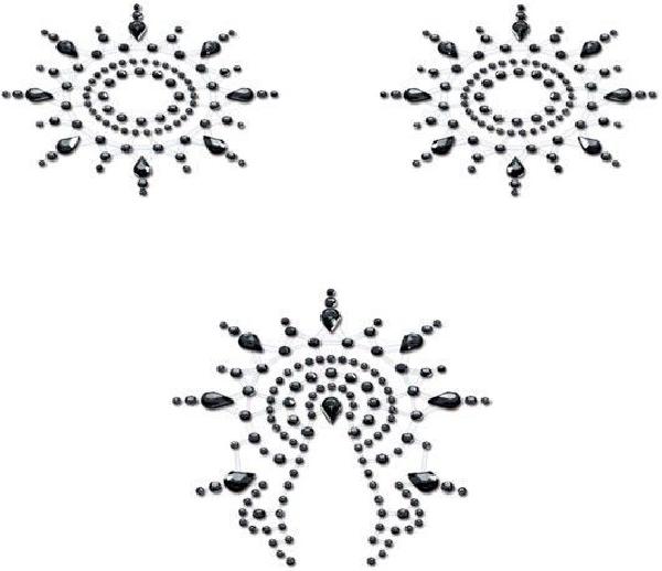 Набор наклеек из черных страз Petits Joujoux Gloria от MyStim