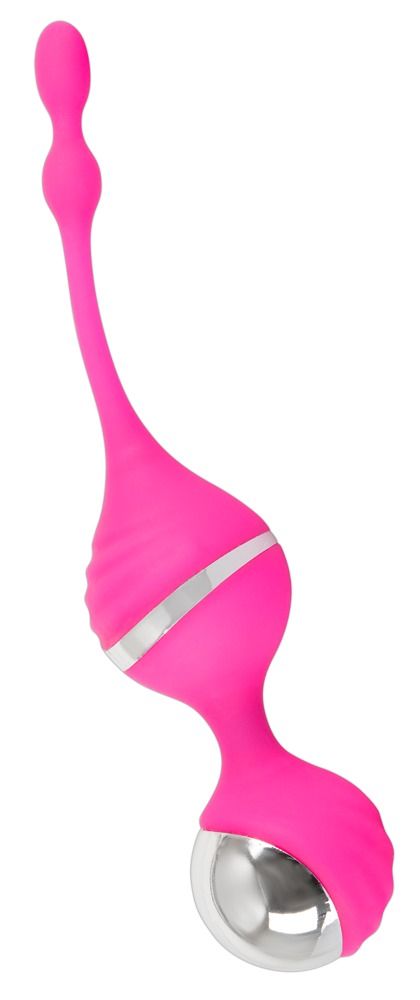 Розовые вагинальные шарики с вибрацией Smile от Orion