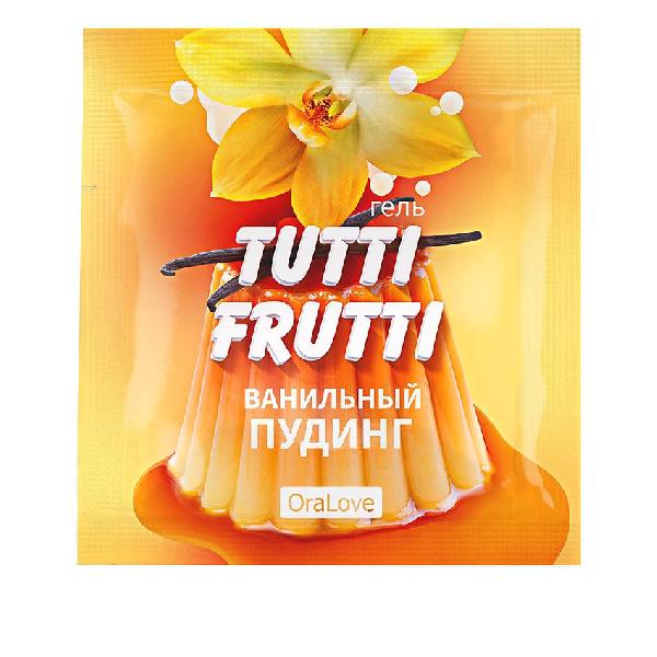 Пробник гель-смазки Tutti-frutti со вкусом ванильного пудинга - 4 гр. от Биоритм