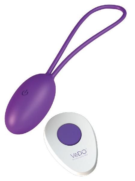Фиолетовое виброяйцо VeDO Peach с пультом ДУ от VeDO