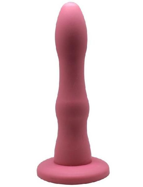 Розовый анальный фаллоимитатор на присоске - 15,5 см. от Eroticon