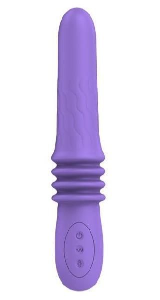 Фиолетовый вибратор Susie с возвратно-поступательными движениями - 25,2 см. от Baile