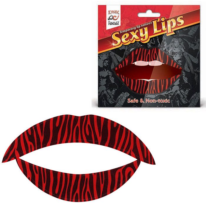 Lip Tattoo Тигровый красный от Erotic Fantasy