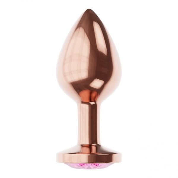 Пробка цвета розового золота с лиловым кристаллом Diamond Quartz Shine S - 7,2 см. от Lola toys