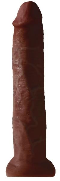 Коричневый фаллоимитатор-гигант на присоске 13  Cock - 33 см. от Pipedream