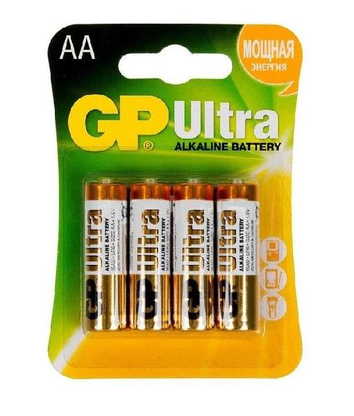 Батарейки алкалиновые GP Ultra Alkaline AA/LR6 - 4 шт. от Элементы питания