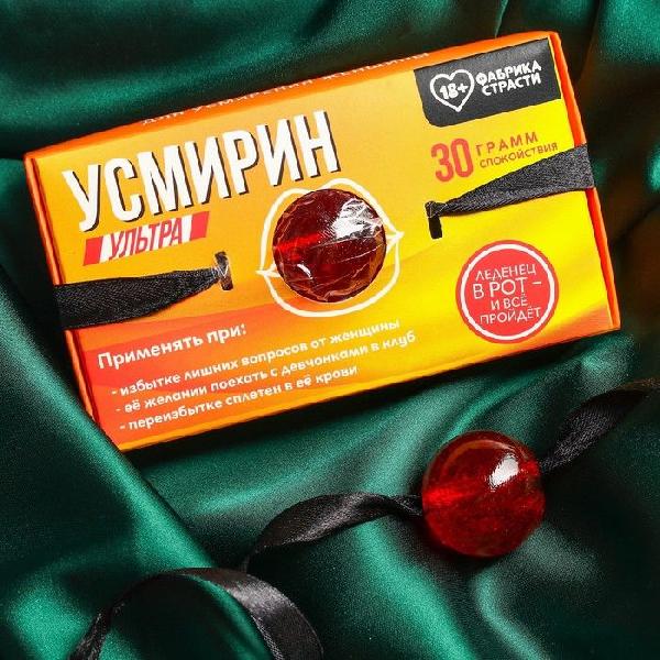 Леденец-кляп «Усмирин» со вкусом клубники со сливками - 30 гр. от Сима-Ленд